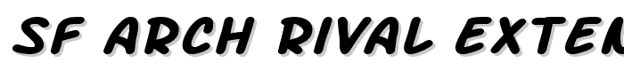 SF Arch Rival Extended Bold Italic font